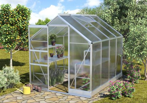 skleník VITAVIA APOLLO 5000 PC 4 mm strieborný