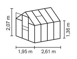 skleník VITAVIA APOLLO 5000 PC 6 mm strieborný