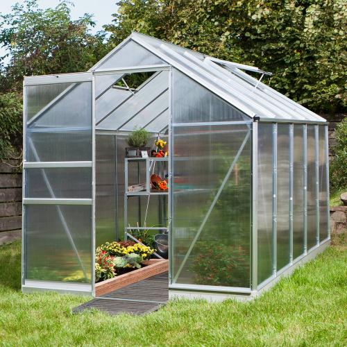 skleník VITAVIA APOLLO 6200 PC 4 mm strieborný