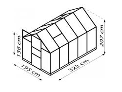 skleník VITAVIA APOLLO 6200 PC 6 mm zelený