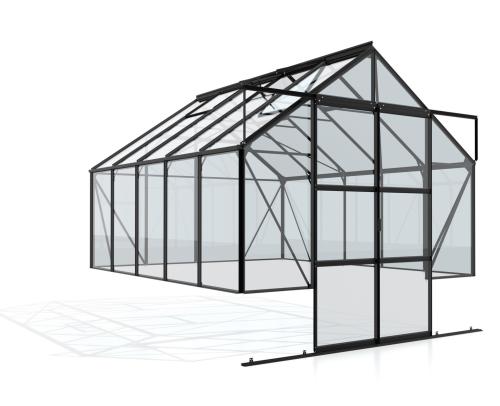 skleník VITAVIA CASSANDRA 8300 číre sklo 3 mm čierny