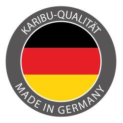 fából készült kerti ház KARIBU MERSEBURG 6 + egy menedéket 166 cm (10248) világos szürke