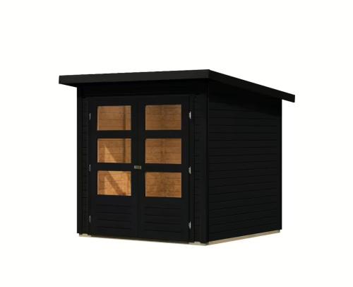 drevený domček KARIBU STOCKACH 2 (10252) čierny