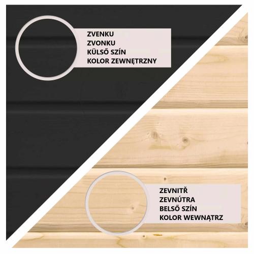 drevený domček KARIBU STOCKACH 2 (10252) čierny