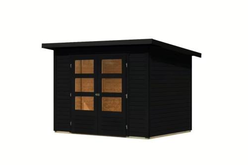 drevený domček KARIBU STOCKACH 3 (10254) čierny