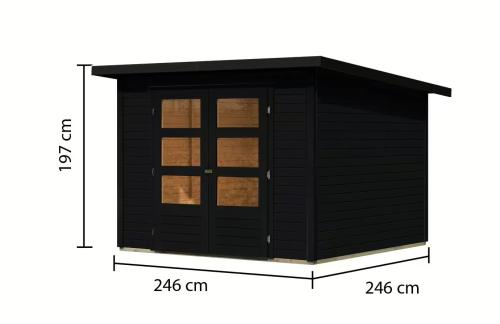 drevený domček KARIBU STOCKACH 4 (10933) čierny