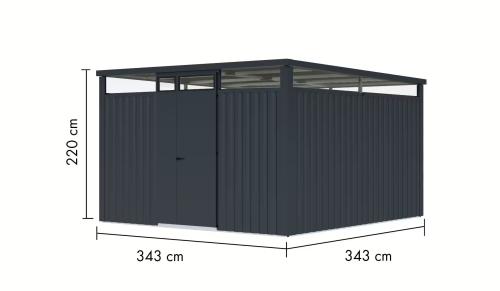 plechový domček KARIBU OSTEN 3,5 (12515) antracit