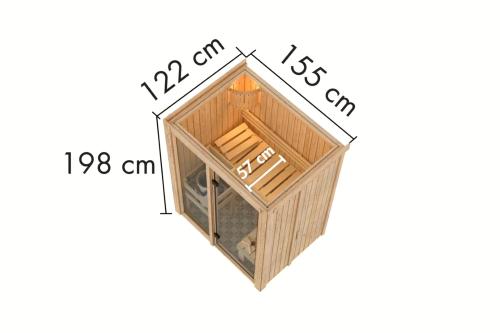fínska sauna KARIBU AVARI 1 (93001)