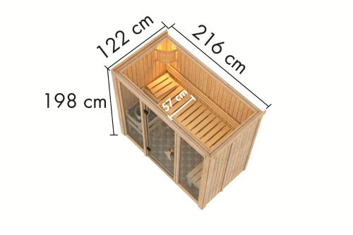 fínska sauna KARIBU AVARI 2 (93005)
