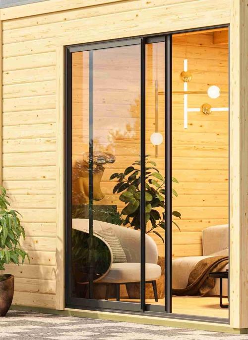 finská sauna KARIBU MONTEREY (34032) černá
