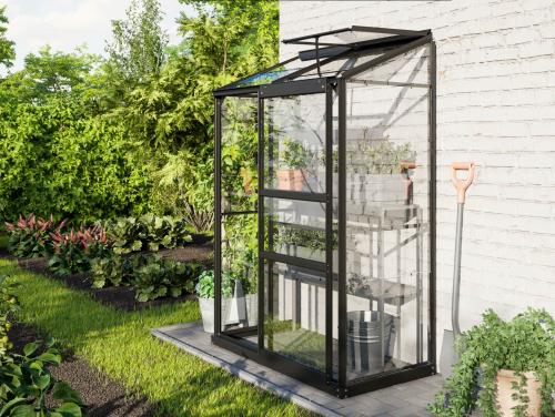 skleník VITAVIA IDA 900 číre sklo 3 mm čierny