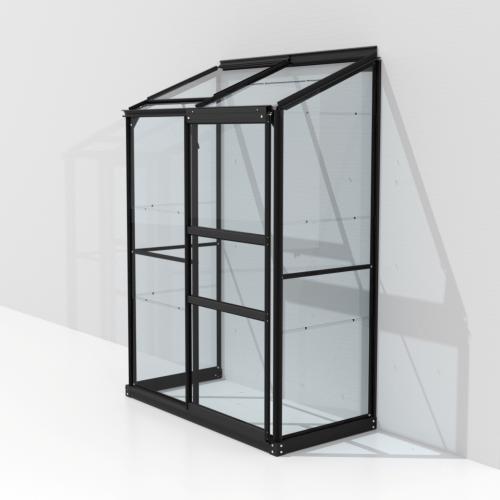 skleník VITAVIA IDA 900 číre sklo 3 mm čierny