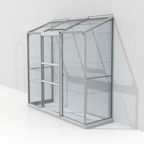 skleník VITAVIA IDA 1300 číre sklo 3 mm strieborný