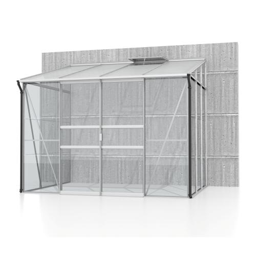 skleník VITAVIA IDA 5200 sklo 3 mm + PC 6 mm strieborný