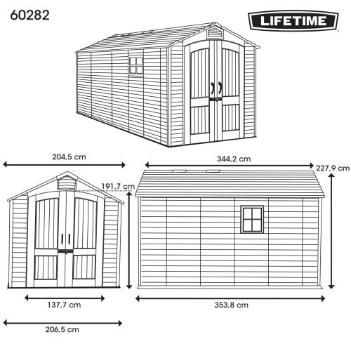 műanyag ház a kertbe LIFETIME model 60282
