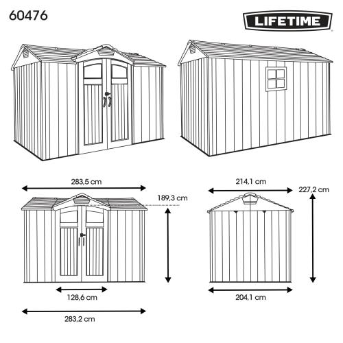 műanyag ház a kertbe LIFETIME model 60476