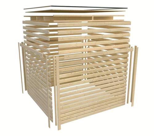 finská sauna KARIBU ARES 2 (36463) antracit / šedá