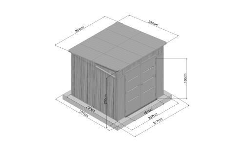 műanyag ház a kertbe LANITPLAST NEVADA 88