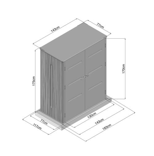 műanyag szekrény LANITPLAST KANSAS