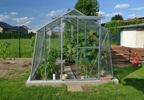 üvegház LANITPLAST LIMES Viva V7/3 2,47x3 m tiszta üveg 3 mm