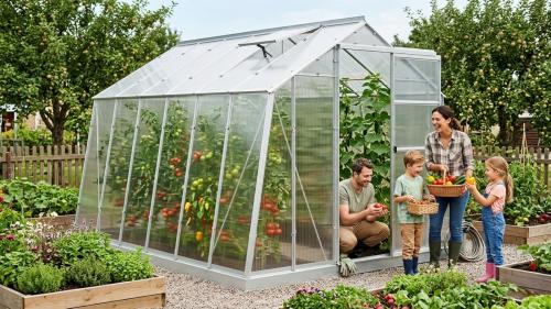 üvegház LANITPLAST LIMES Viva V7/4,5 2,47x4,48 m PC 4 mm