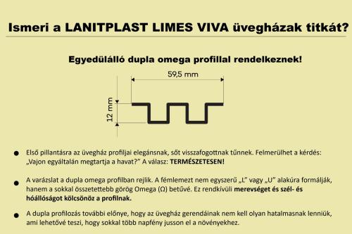 üvegház LANITPLAST LIMES Viva V7/4,5 2,47x4,48 m PC 6 mm