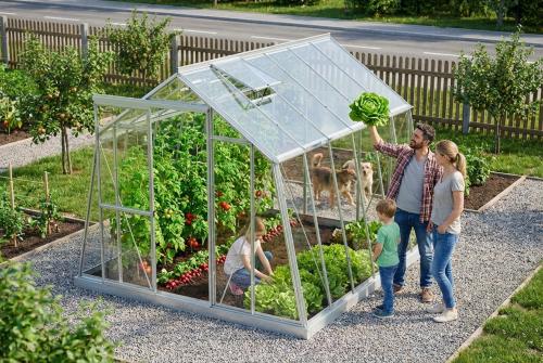 üvegház LANITPLAST LIMES Viva V7/4,5 2,47x4,48 m tiszta üveg 3 mm