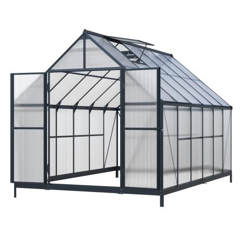üvegház LANITPLAST SARANA 8x12 PC 4 mm fekete színű