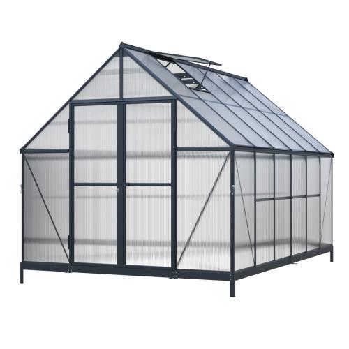 üvegház LANITPLAST SARANA 8x12 PC 4 mm fekete színű