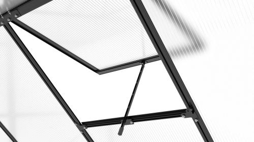 üvegház LANITPLAST SARANA 8x12 PC 4 mm fekete színű