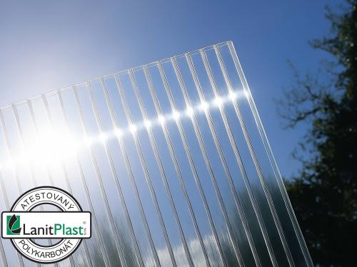 üvegház LANITPLAST SARANA 8x14 PC 4 mm ezüst színű